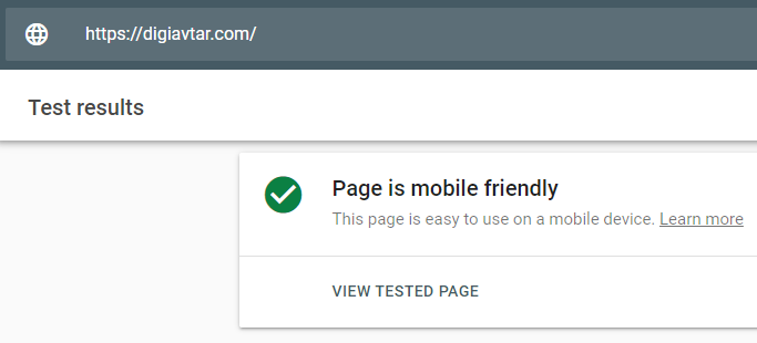 mobile-friendly test of digiavtar